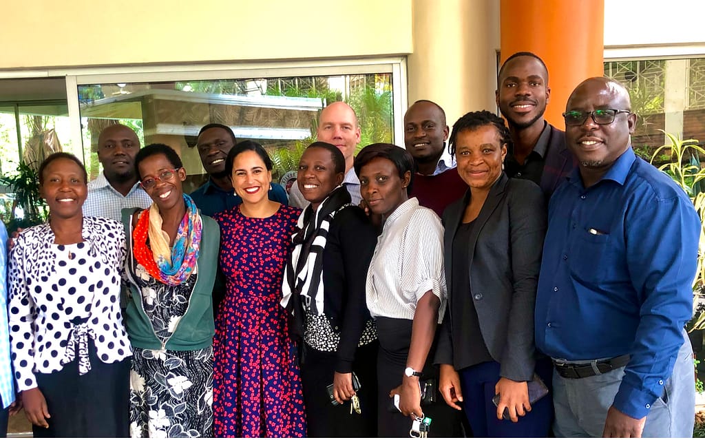 Raquel Sanchez with a team of colleagues and partners
